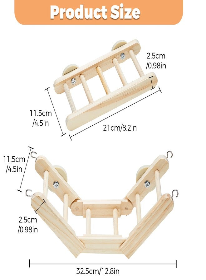 Jevnd Flexible Wooden Rat Climbing Toys for Cage, Adjustable Pet Rat Cage Accessories Climbing Ladder Stairs Platforms, Rats Enrichment Toy Activities, Hanging Rodent Toys for Pet Rats Playing Chewing - Image 2